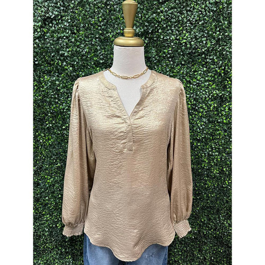 Champagne Foil Blouse