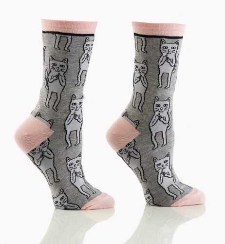 Women's Sassy Cat Crew Socks