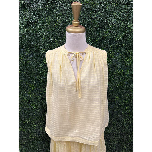 Emani Yellow Sleeveless Top