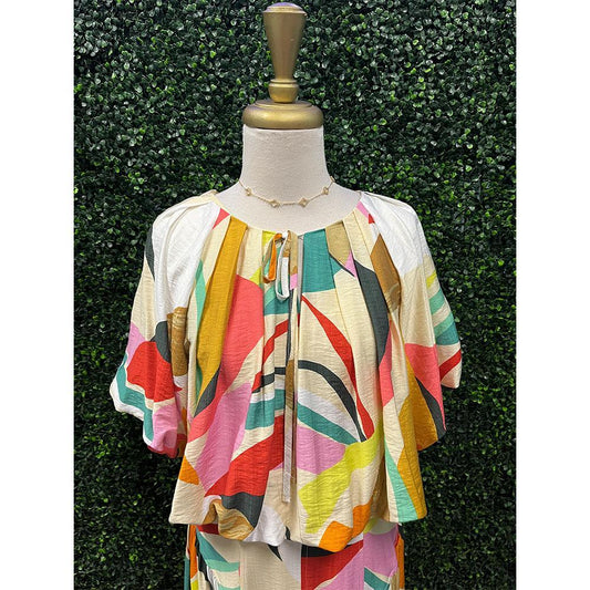 Cosette Bright Abstract Balloon Top
