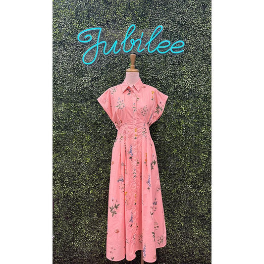 Darla Powder Pink Floral Dress