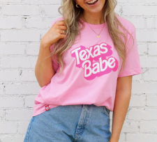 Texas Babe Bubblegum Pink Tee