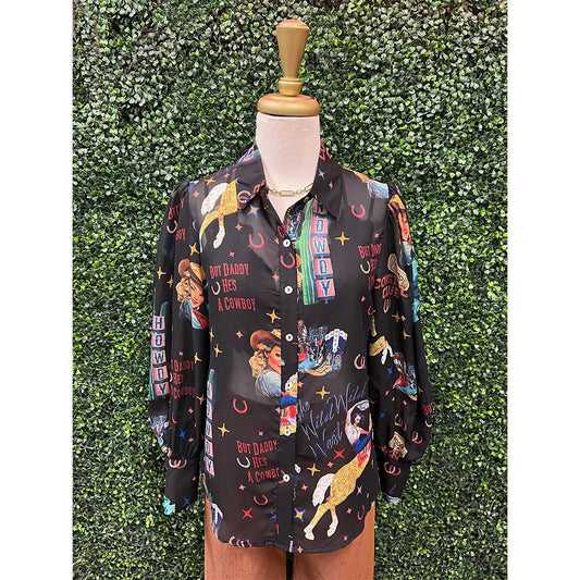 Scarlett Cowgirl Collage Blouse
