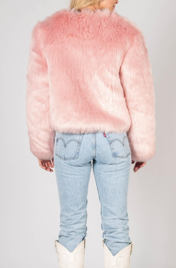 Pretty in Pink Faux Fur Jacket