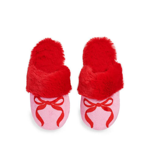 Pink Bow Slippers