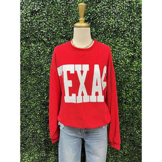 Scarlet Red Texas Sweatshirt