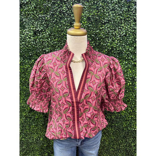 Yusra Abstract Wine Top