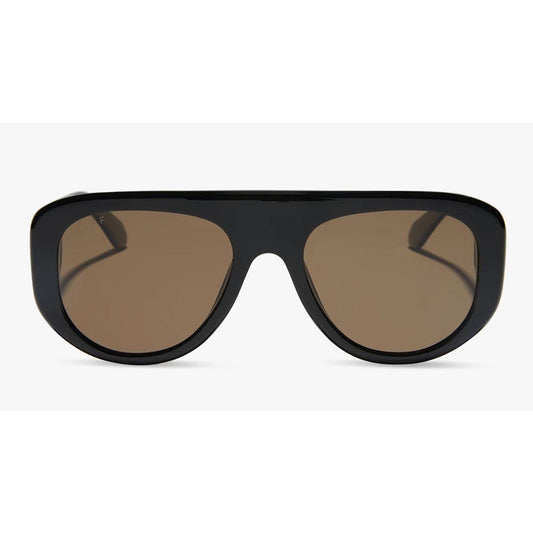 Morgan Shield Glasses - Black Brown Polarized