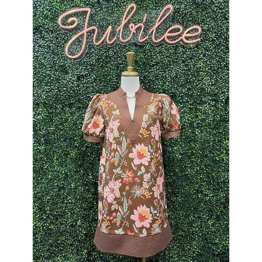 Lyla Floral Puff Sleeve Mini Dress