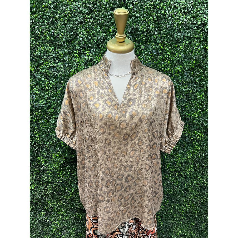 Rayne Metallic Leopard Top