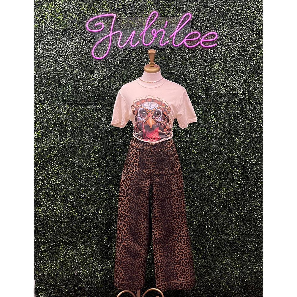 Nelly Leopard High Rise Pants