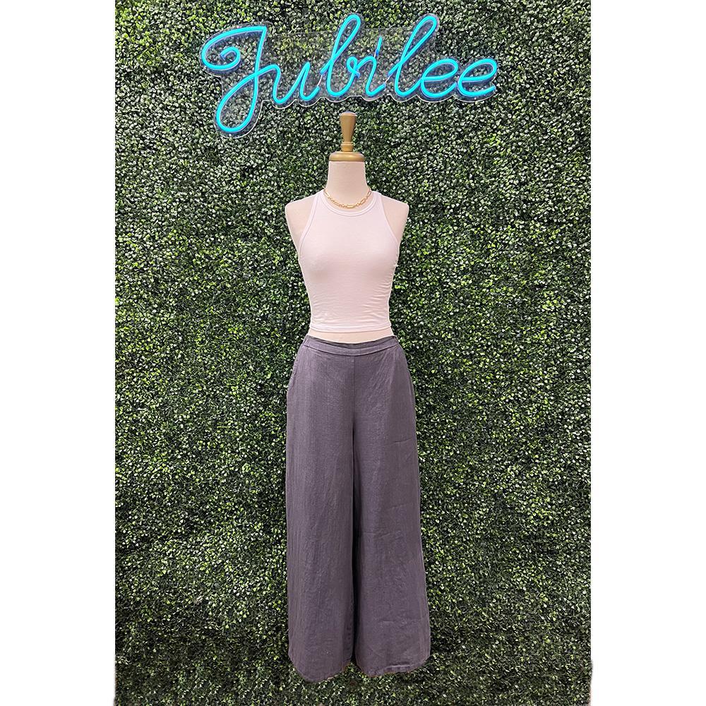 Charcoal Wide Palazzo Pants