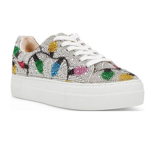 Sidny Holiday Lights Rhinestone Platform Sneakers