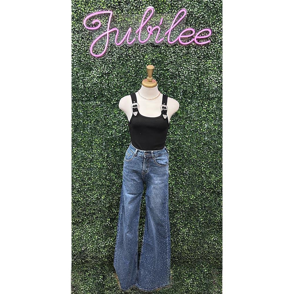 Priscilla Sparkle Stone Denim Pants