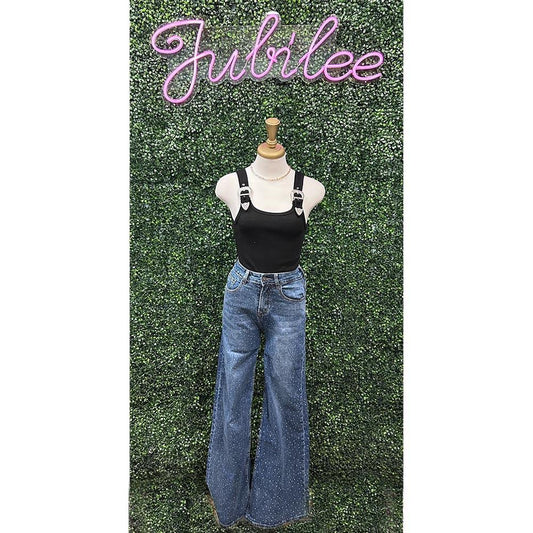 Priscilla Sparkle Stone Denim Pants