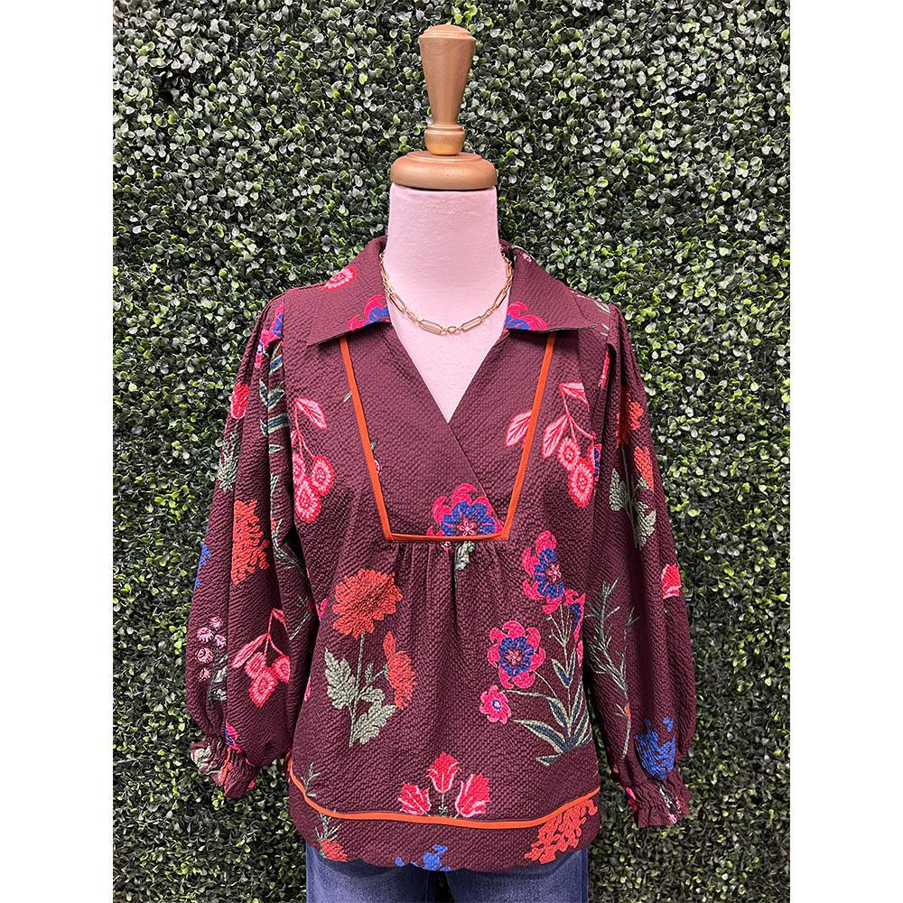 Stevie Floral Collared Top