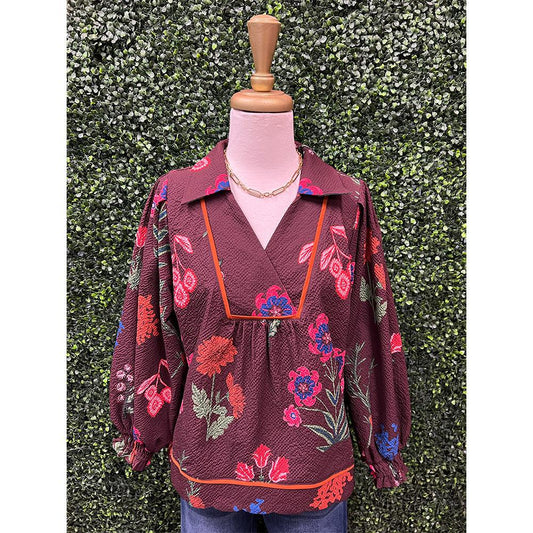 Stevie Floral Collared Top