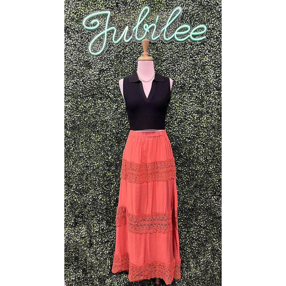 Clay Crochet Maxi Skirt