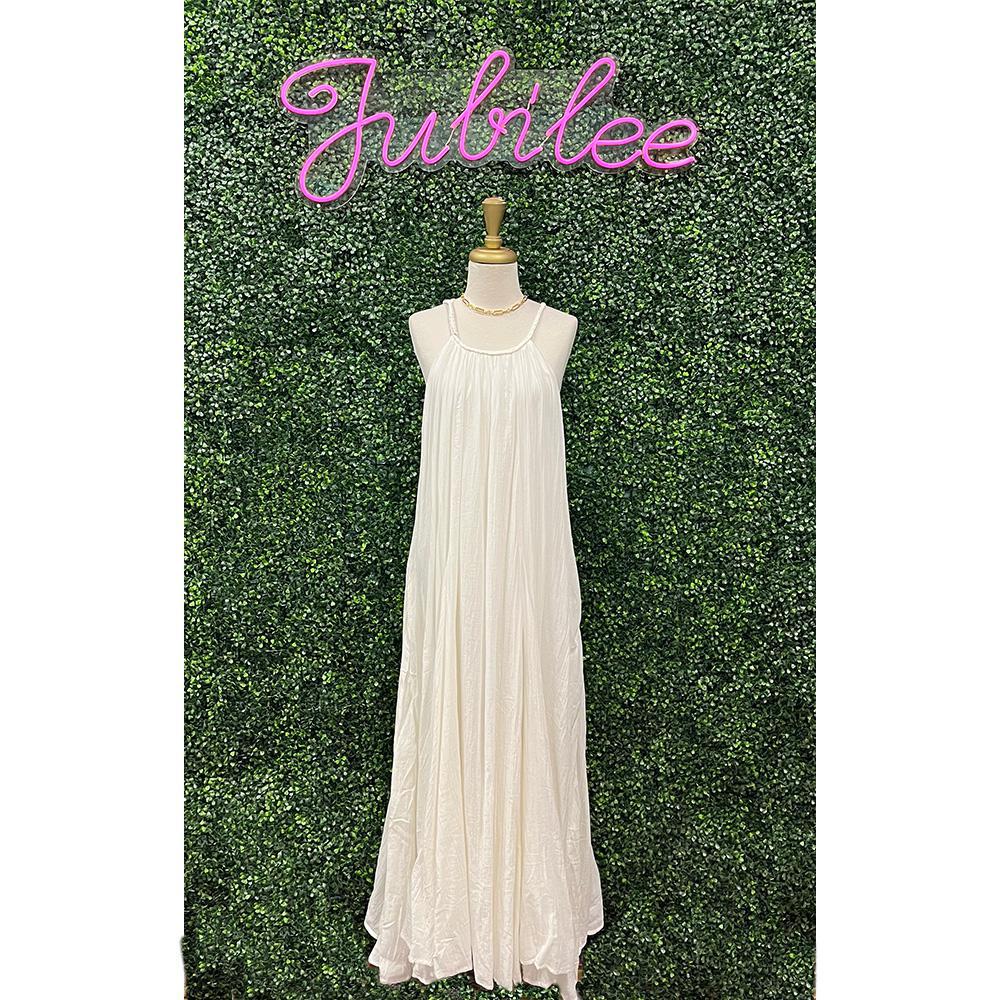 Marina Cream Halter Maxi Dress