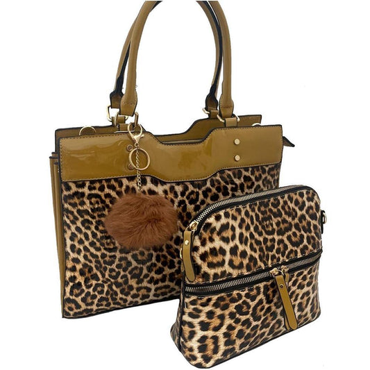2 In 1 Leopard Print Tote Bag