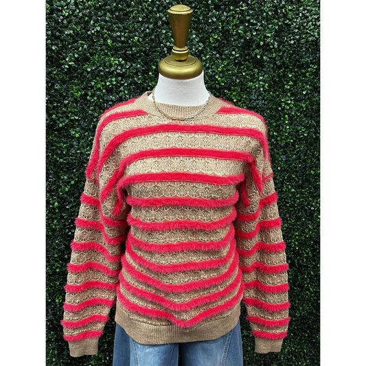 Sasha Pink Stripe Sweater