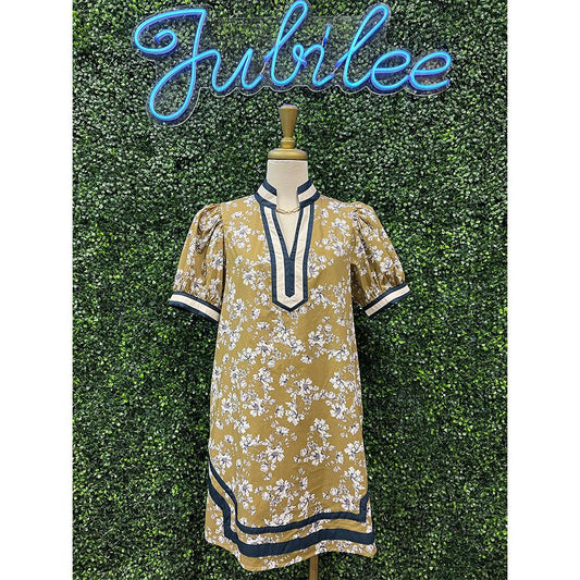 Margie Olive Print Dress