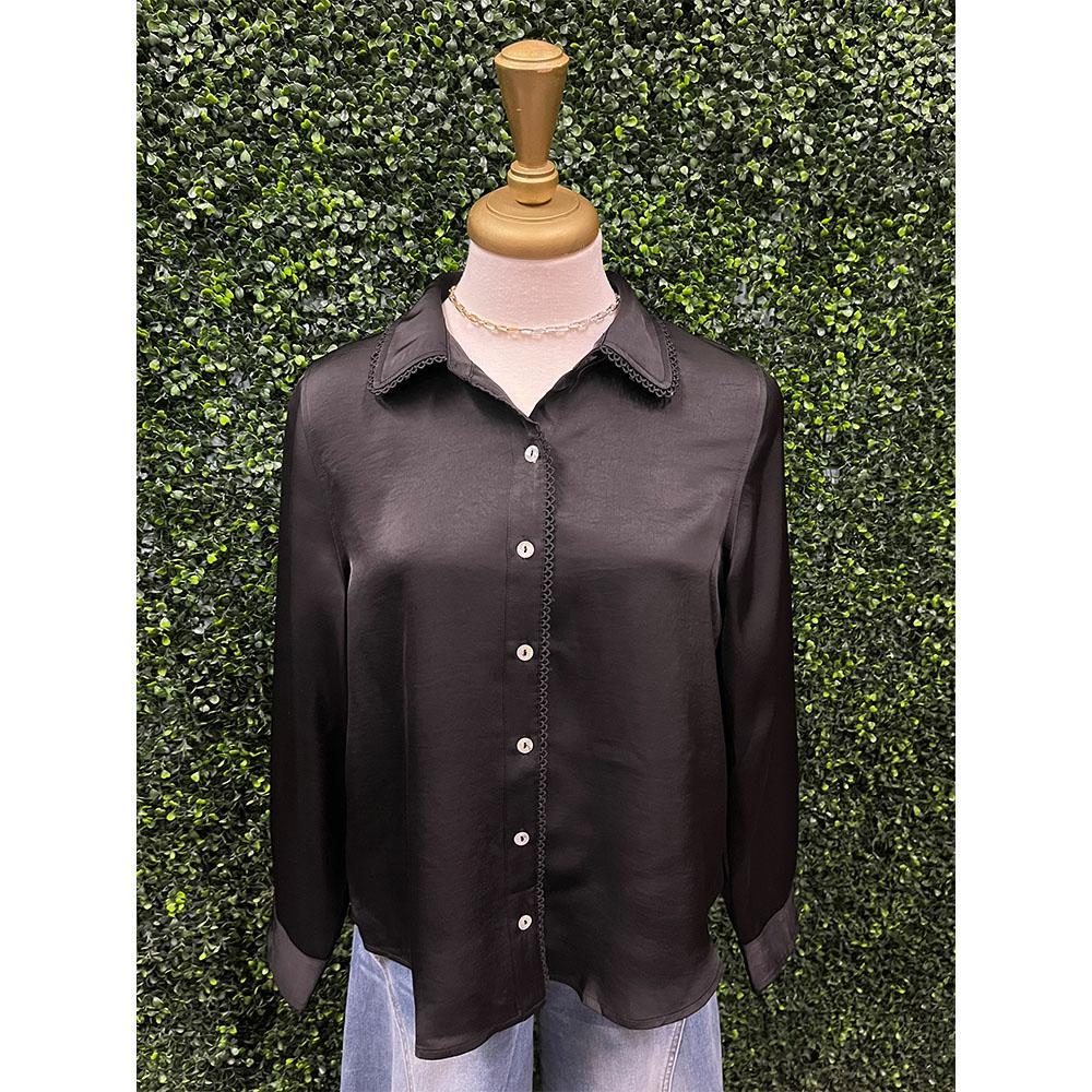 Kenny Black Button Up Blouse