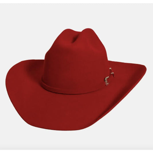 Red Felt Cattleman Hat