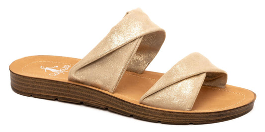 Gold With A Twist Corky's Sandal