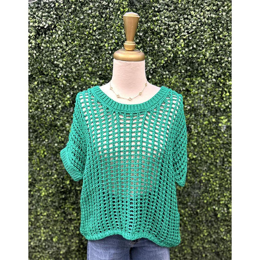 Green Lila Chunky Knit Sweater