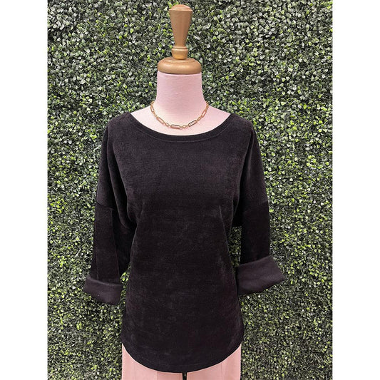 Natasha Black Knit Top