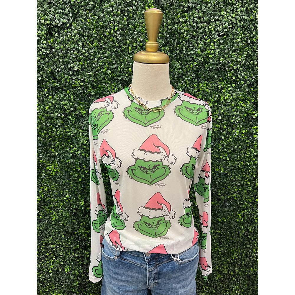 Grinch Mesh Top