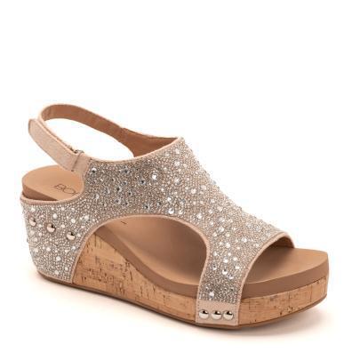 The Ashley Clear Rhinestone Wedges By Corky's