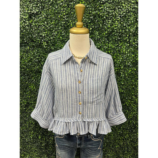 Leann Striped Button Down Shirt