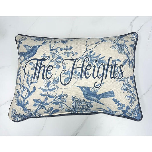 Hummingbird Toile The Heights Pillow