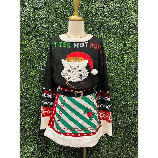 Polina Xmas A-line Skirt