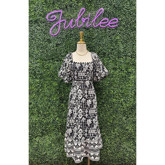 Bernice Black Midi Dress