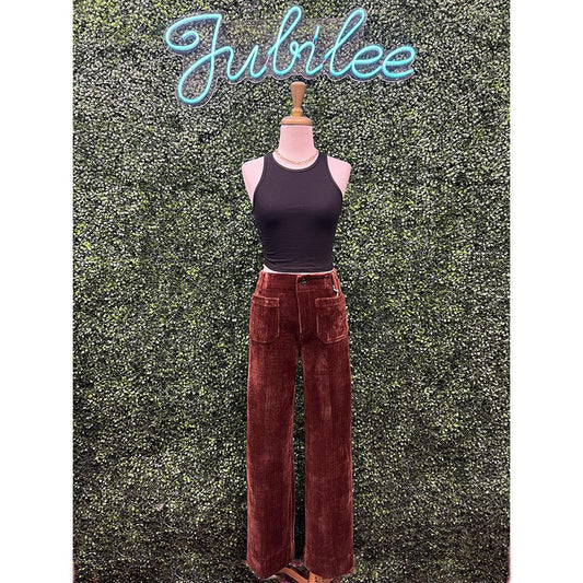Audrey Cappuccino Corduroy Trousers