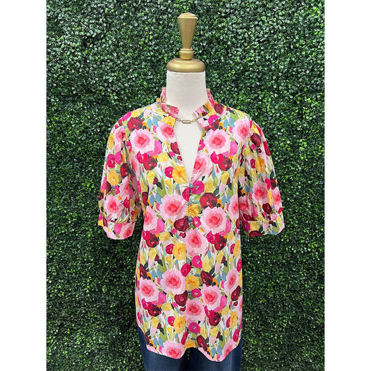 Cassandra Floral Print Top