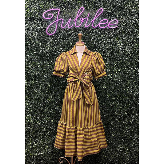 Rima Pistachio Chocolate Midi Dress