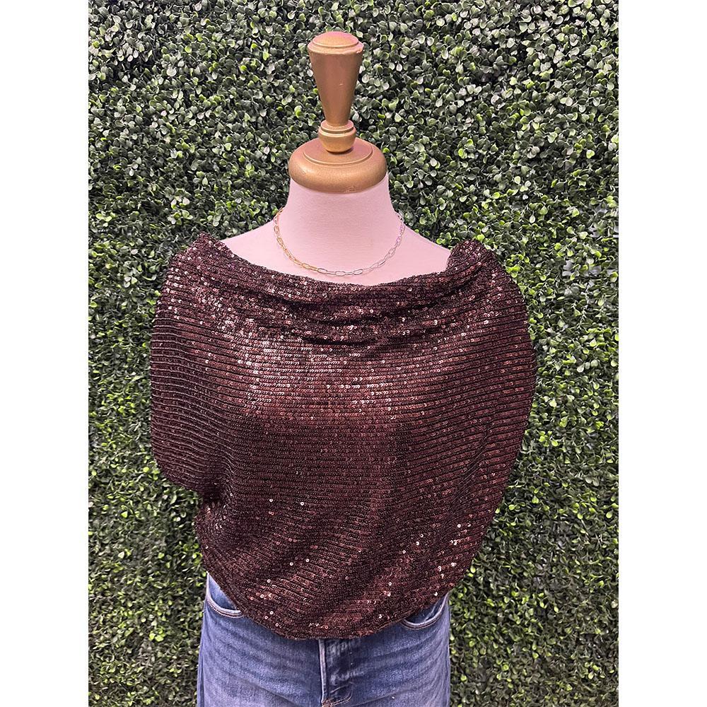 Espresso Sequin Top