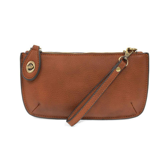 Dark Maple Mini Crossbody Wristlet Clutch