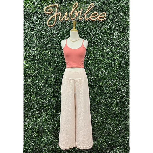 Hadley Pink Linen Palazzo Pants