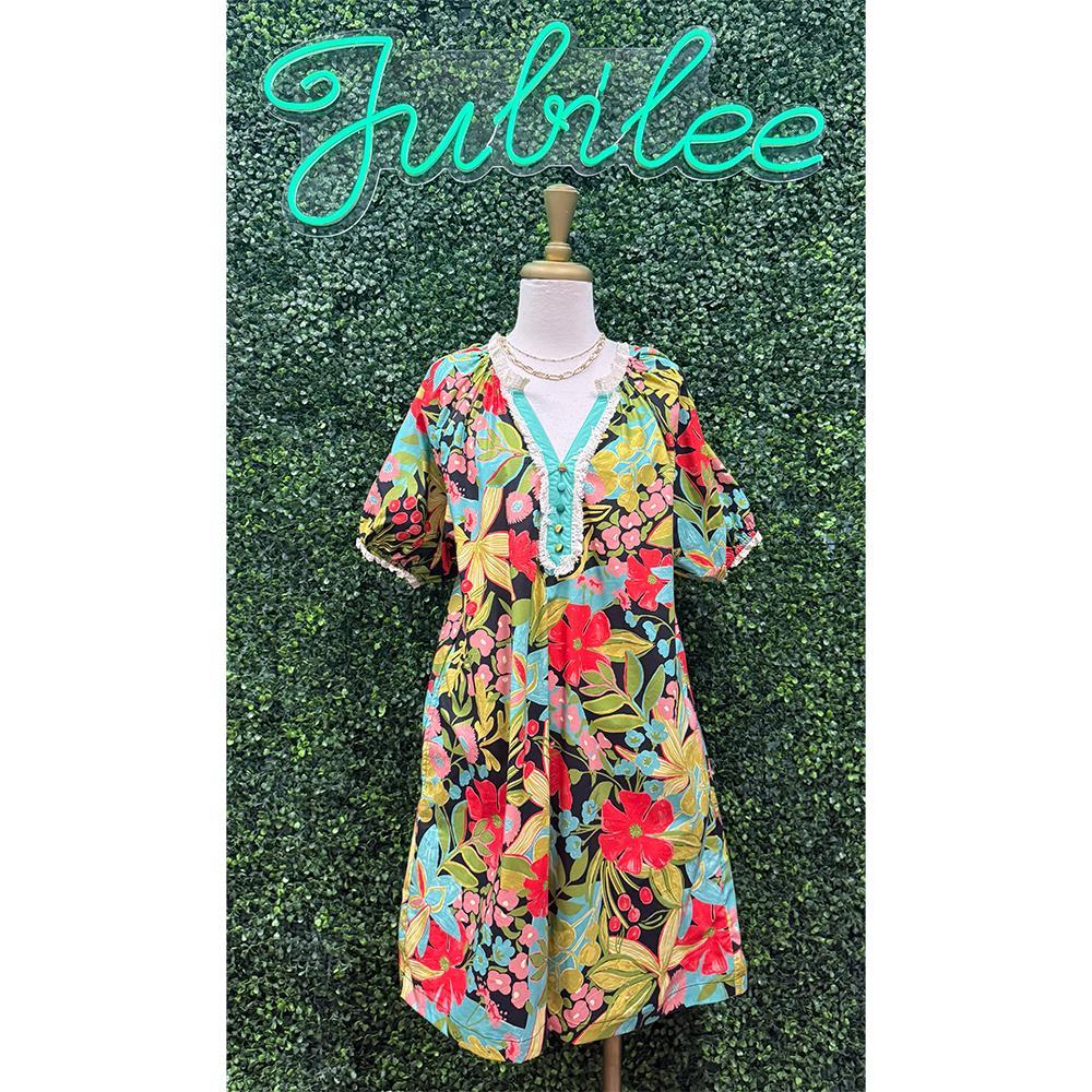 Alani Floral Boho Mini Dress