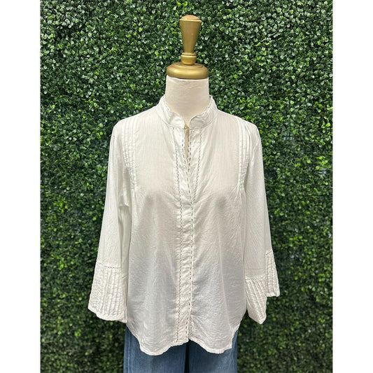 Lillyanna White Cotton Blouse
