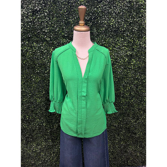 Apple Split Neck Top