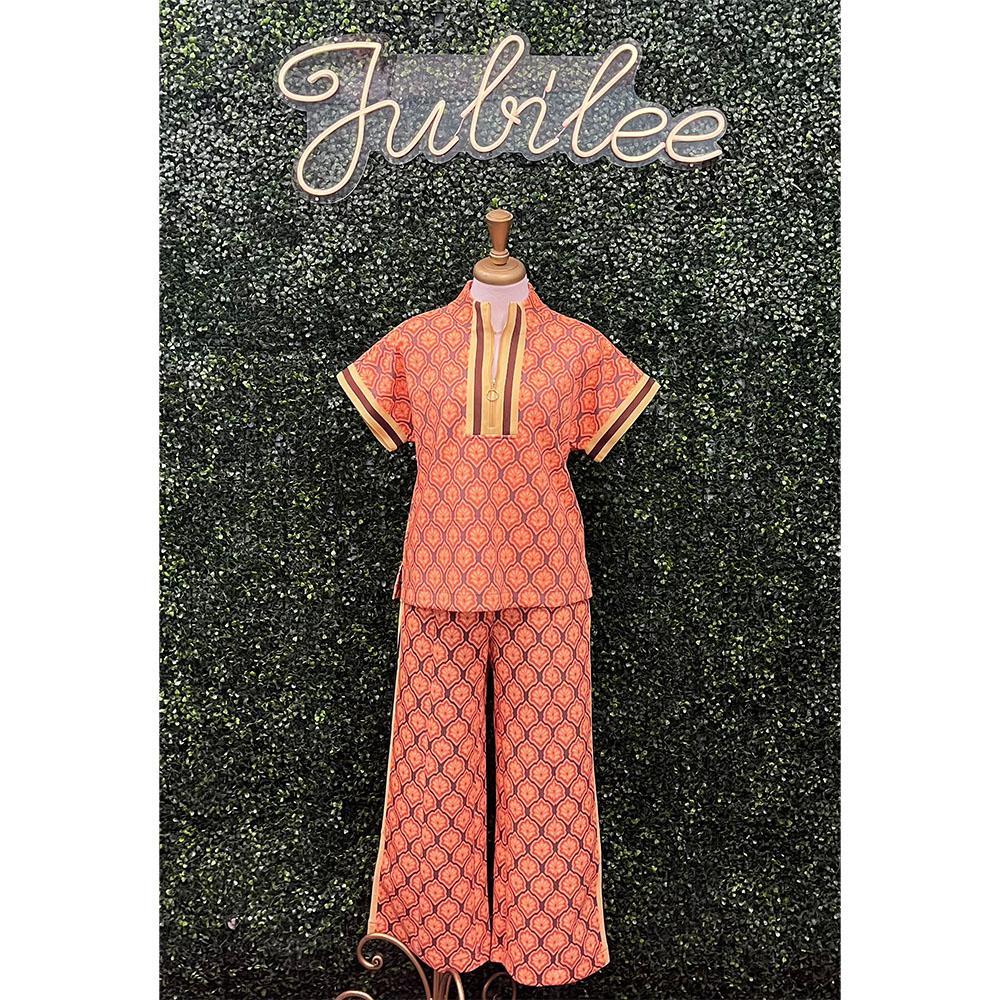Orange Roma Pattern Bottoms