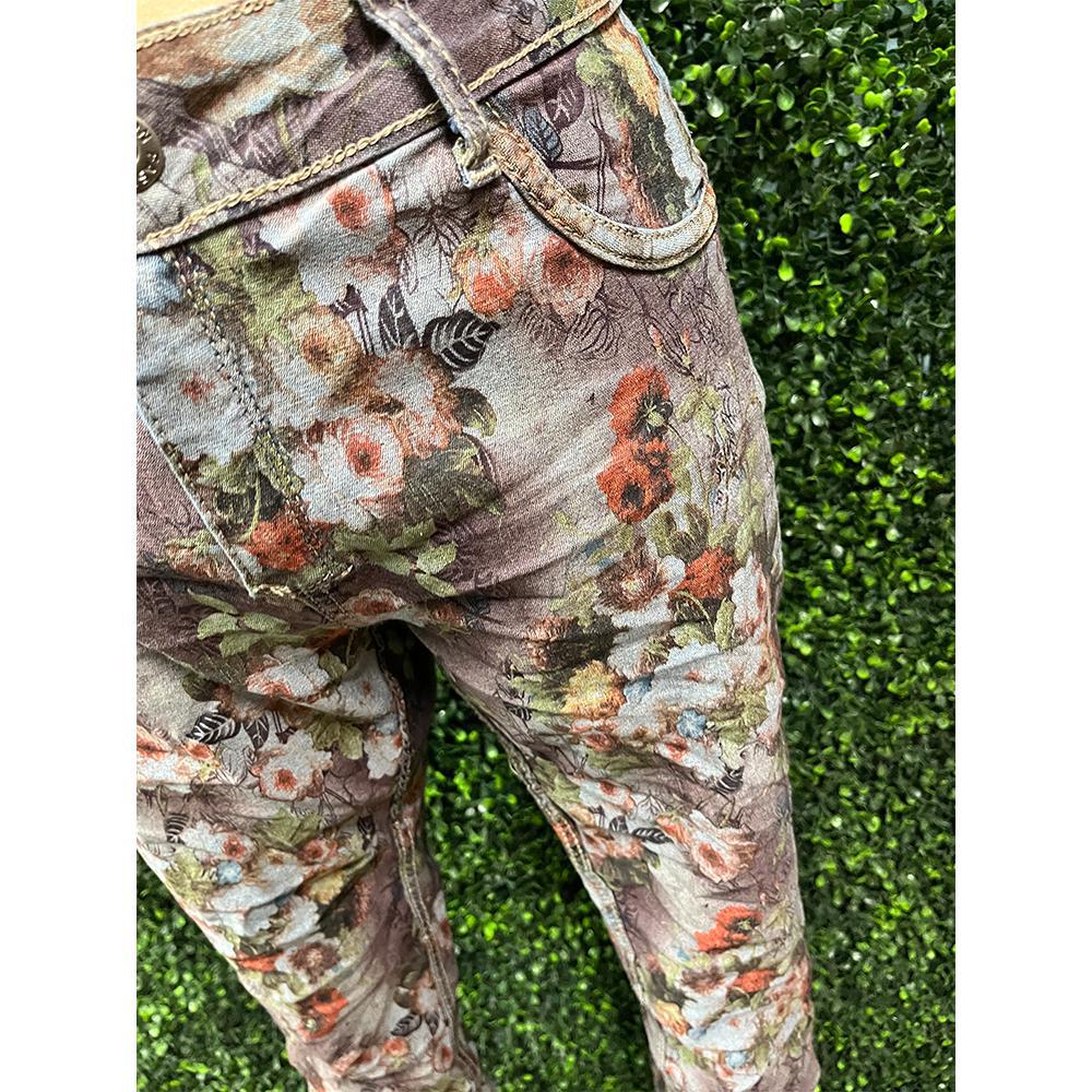 Reversible Floral Jean Bottoms