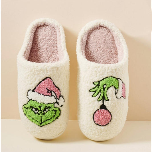 Christmas Grinch Home Slippers