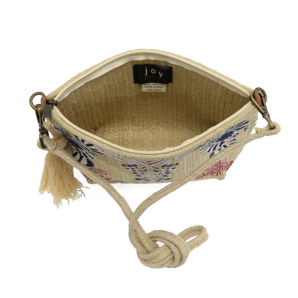 Multi Painted Lobsters Delfina Jute Crossbody